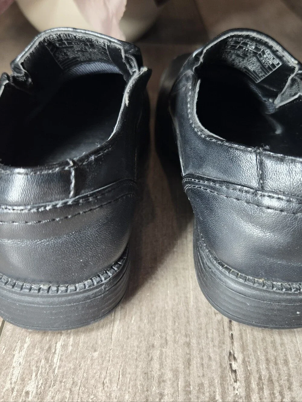 Perry Ellis Portfolio Boys Size 12 Black Samuel Slip‑On Dress Shoes